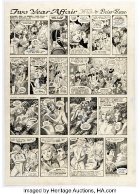 Ralph Reese National Lampoon # 82 "Two Year Affair" Page 66 Original Art (Twenty First Century, 1977). | Heritage