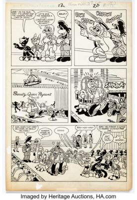 Joe Albelo and Pierre Fournier Peter Porker, the Spectacular Spider-Ham #12 Story Page 16 Original Art (Marvel, 1986). | Heritage