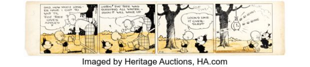 Otto Messmer Felix the Cat Daily Comic Strip Original Art dated 5-21-37 (King Features Syndicate, 1937). | Heritage