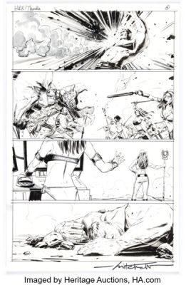 Mitch Breitweiser Hulk: Raging Thunder #1 Thundra Story Page 4 Original Art (Marvel, 2008).
