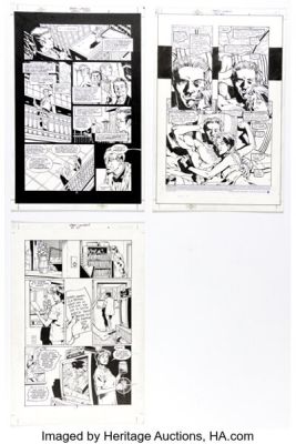 Jamal Igle, Pete Woods, and others Green Lantern Story Pages Original Art Group of 3 (DC, 2002). (Total: 3 Original Art)