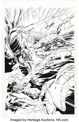 Marc Silvestri, Matt Banning (as Batt), and others Cyberforce #11 Splash Page 1 Original Art (Image, 1995). | Heritage