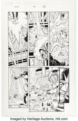 Sean Chen and Scott Hanna Nova #6 "Annihilation: Conquest" Story Page 19 Original Art (Marvel, 2007). | Heritage