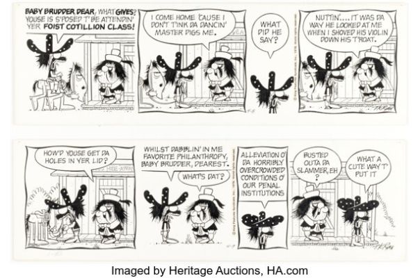 Tom K. Ryan Tumbleweeds Consecutive Daily Comic Strips Original Art Group of 2 (King Features Syndicate, 1976). (Total: 2 Original Art)