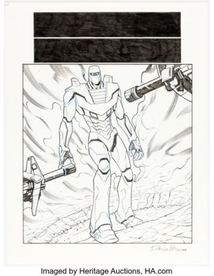 David Messina Rom / Action Man Prologue #0 Splash Page 3 Original Art (IDW, 2016).