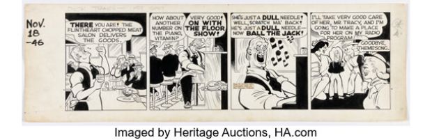Chester Gould Dick Tracy Daily Comic Strip Original Art dated 11-18-46 (Chicago Tribune, 1946). | Heritage