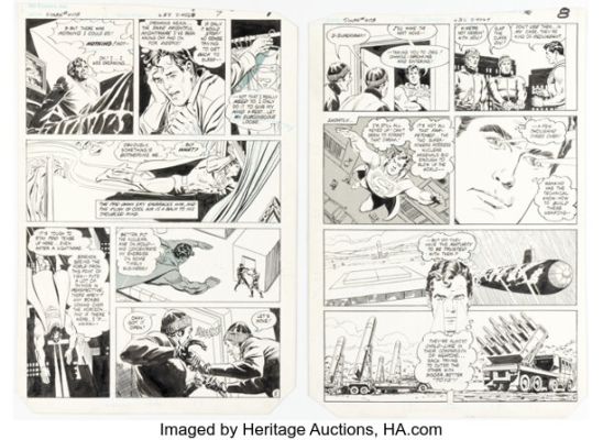Curt Swan and Al Williamson Superman #408 Story Pages 5-6 Original Art (DC, 1985). (Total: 2 Original Art) | Heritage
