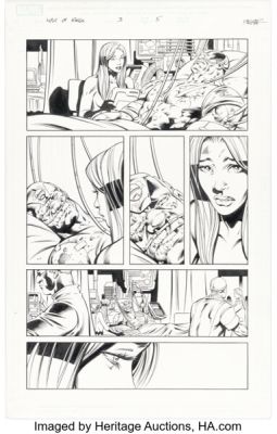 Paul Pelletier and Rick Magyar War of Kings #3 Story Page 5 Original Art (Marvel, 2009).