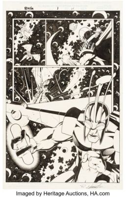Derec (Aucoin) Donovan, Rich Faber, and Ralph Cabrera Bug #1 Story Page 29 Original Art (Marvel, 1997).