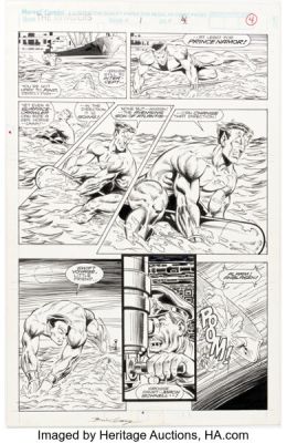 Dave Hoover and Brian Garvey The Invaders #1 Story Page 4 Original Art (Marvel, 1993). | Heritage
