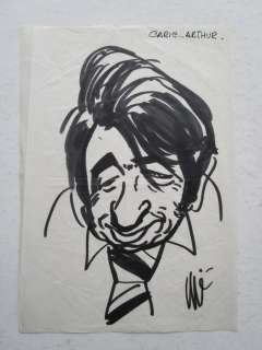 Jijé - Caricatuur van Arthur Berckmans (Berck) - Caric..Arthur - Page volante - (1975) | Catawiki