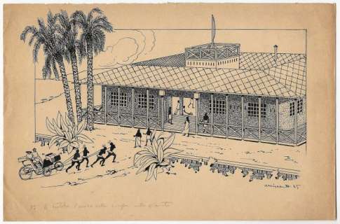 Romanzo di un Negriero - Carlo Biscaretti - illustrazione originale "L’ Arrembaggio" - Page volante - (1945) | Catawiki