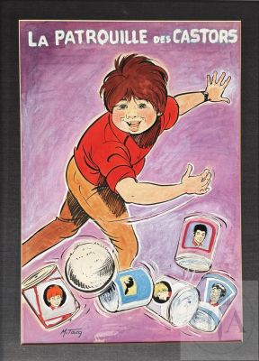 Mitacq | Lot 275 : Mitacq / La patrouille des Castors. Illustration originale XXL… | Dagoty