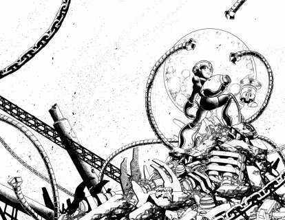 Jimbo Salgado - Mega Man: Timelines #1 Wrap Around Cover