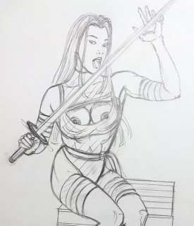 Giovanna Casotto - Original art - Elektra Asassin Pin-up - Original Drawing - (2015) | Catawiki