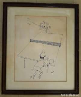 Ilustración sobre el Billar de OLI , Enrique Oliván (Bruguera) Enmarcada y Firmada 1968 | todocoleccion (Buy It Now)
