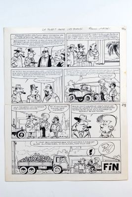 Francis (Francis Bertrand, 1937-1994) | Lot 20 : Marc Lebut et son voisin, planche 44 d’un récit intitulé "La Fordt… | misc / divers