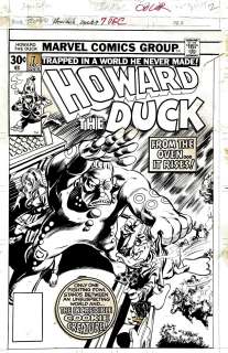 Gene Colan, Tom Palmer - howard the duck #7 cover (howard, beverly, cookie monster! ) 1976
