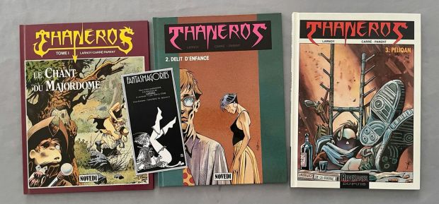 Larnoy, Eric. Thaneros.... | Lot 53 - LARNOY, Eric. Thaneros. Ensemble des tomes 1 à 3 en... | Coutau Bégarie