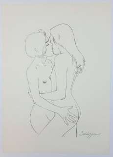 Roberto Baldazzini - Illustrazione Originale "Lesbian Kiss" - Loose page - (2015) | Catawiki