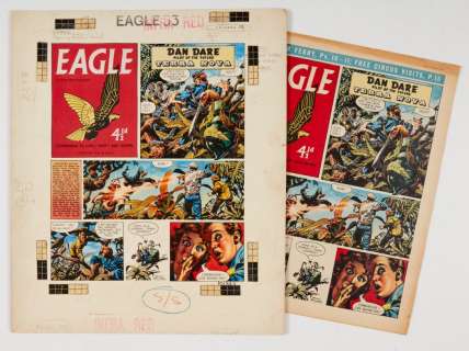 Dan Dare/Eagle original cover artwork (1959) painted and signed by… | Comic Book Auctions ltd