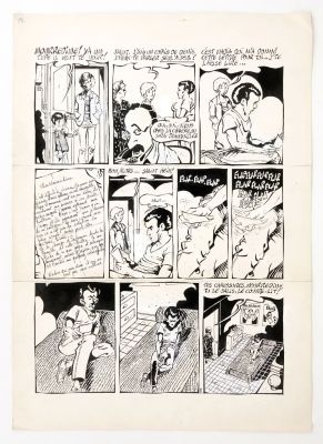 Anonyme Le Départ Encre... | Lot 57 - ANONYME Le départ Encre de chine Pliures 46 x 33 c... | Vermot et Associés
