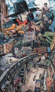 Michael Kaluta monumental original painting The Shadow Knows .