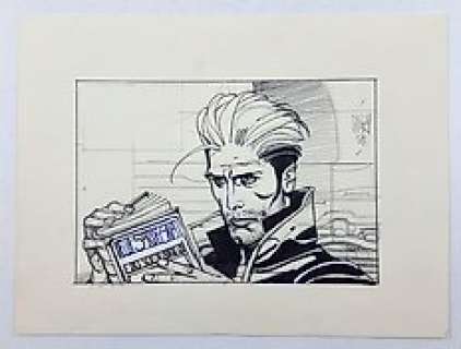 Nathan Never - Nicola Mari - Illustr. Origin. "Della Sardegna e Dei Suoi Mari" - Firmata - Loose page - (1994) | Catawiki