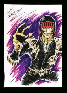 Lee Bradley an original artwork of 2000 AD’s Judge Death | Ewbank’s