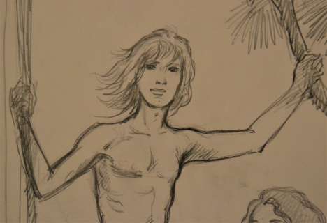 Corentin - Crayonné original - Hommage Ã  Cuvelier - Loose page | Catawiki