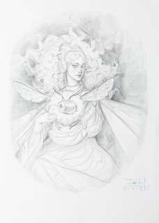 Daniela Giubellini - Illustrazione Originale - "Dama con bombo" - matita - A3 - Loose page - Other (2019) | Catawiki