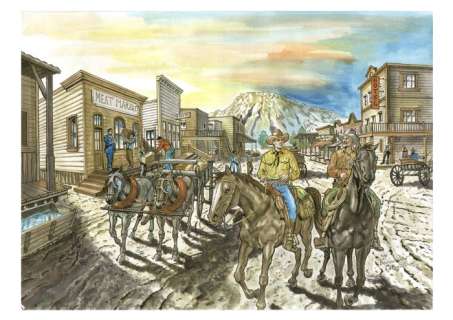 Tex - illustrazione originale "Tex e Carson in cittÃ " - Loose page - (2020) | Catawiki