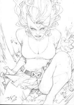 Ed Benes | Jean Grey - 09"x12" Pencil | Ed Benes