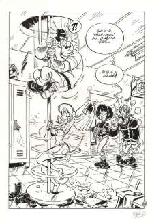 Stédo | Les Pompiers, planche-gag n°50 Ã  l’encre de Chin… | Banque Dessinée