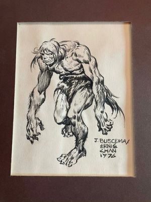 Framed original John Buscema and Ernie Chan 1976 art drawing Conan monster | eBay US (Buy It Now)