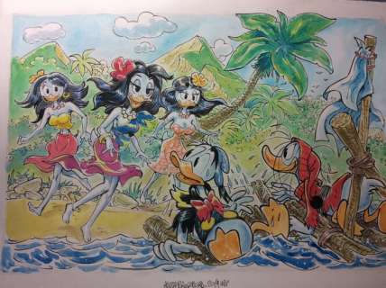 Donald Duck - â€œFortunati naufraghiâ€ - Loose page - Unpublished - (2019/2019) | Catawiki