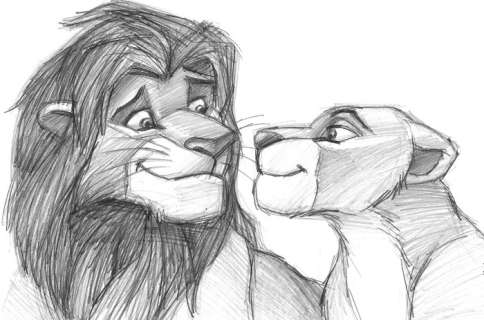 Simba & Nala - The Lion King - Signed Giclée - Joan Vizcarra - On Canvas | Catawiki