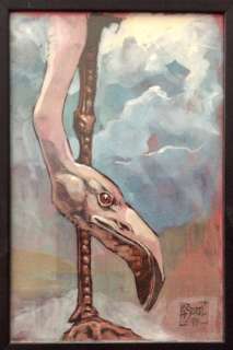 Sorel, Guillaume - Dessin original en couleur - Pink Flamingo - (1998) | Catawiki