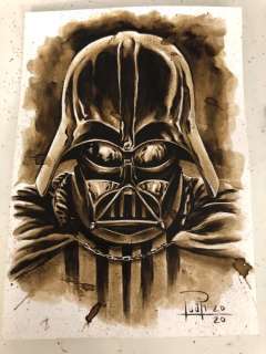 Original Coffee Painting - DARTH VADER - Original (2020) | Catawiki