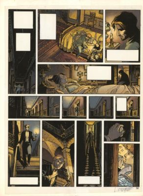 Laurent Vicomte | Bleu de mise en couleur pour la planche n,°38 - L’Appel - Sasmira | Daniel Maghen