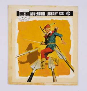 Buster Adventure Library No 6 original Robin Hood at Bay cover artwork… | Comic Book Auctions ltd