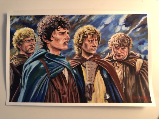 Dan Neidlinger - Fellowship Painting on Bristol Board