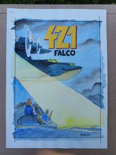 Maltaite, Eric - Dessin original couleur - Projet de couverture - 421 T7 - Falco - (1989) | Catawiki