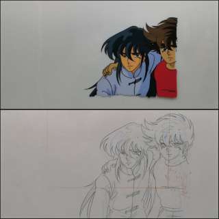Saint Seiya - 1 celuloide y 2 bocetos originales del anime Saint Seiya - First edition - (1986/1989) | Catawiki