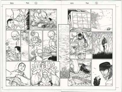 Hulk Vol 1 # 39 - original double splash art page by John Romita Jr. - First edition - (2002) | Catawiki