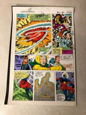 CAPTAIN MARVEL #61 comic art color guide 1979 CHAOS DRAX DESTROYER ELYSIUS | eBay US (Buy It Now)
