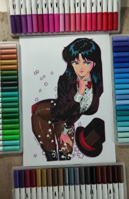 edi santosart - Zatanna 9x12 Art by Edi