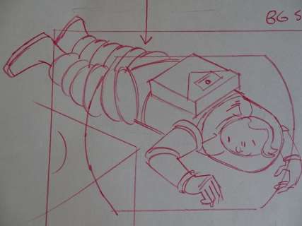 Tintin - 2x Croquis préparatoire pour film d’animation - Tintin - On a marché sur la lune (années 60) | Catawiki