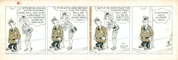 Young, Chic; Raymond, Jim | Item #39568 Jim Raymond as Chic Young Blondie Daily Comic Strip Original Art Dated 3-2-1964. Chic... | Parigi Books