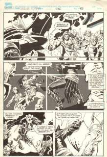 Al Williamson, Steve Carr - Savage sword of conan, the #186 p. 46 - sword swinging action page - 1991